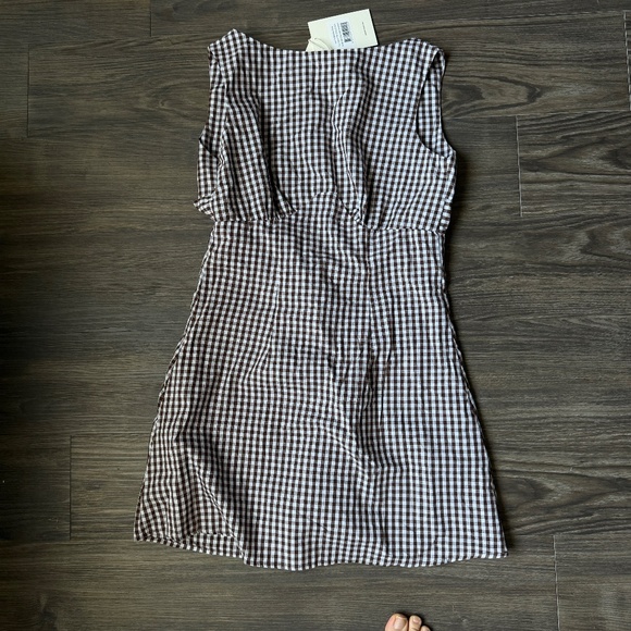 Peppermayo Black and White Checkered Mini Dress - Picture 3 of 5